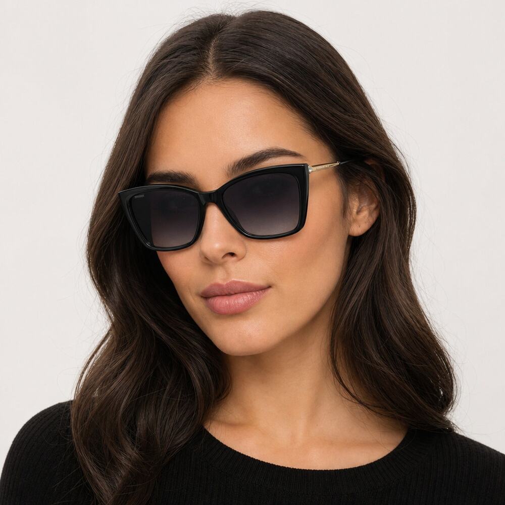 NEW Carolina Herrera HER 0180/S 02M29O Black/Gold Sunglasses authentic